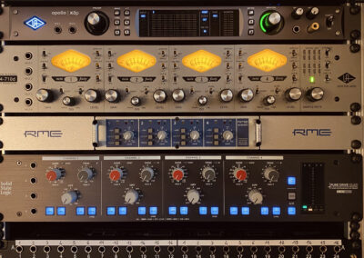 SSL Pure drive quad, UAD twin finity 4-710, RME QUAD, UAD Apollo x8p @ Ventottoquarti Recording Studio